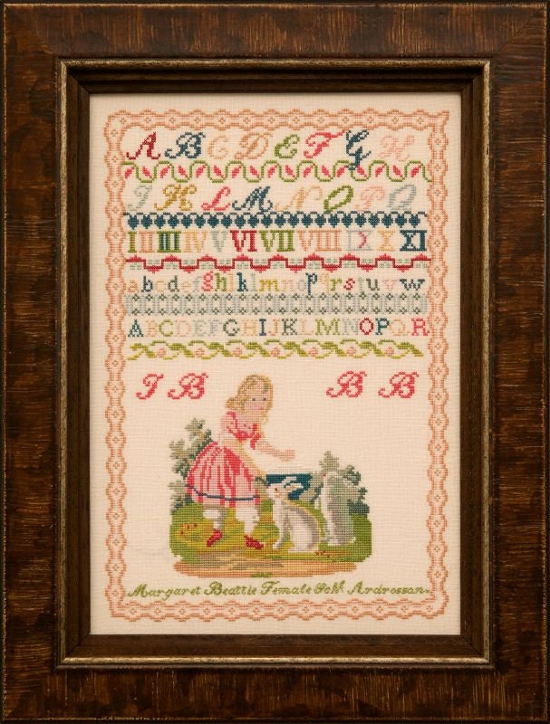 Hands Across The Sea Samplers  Margaret Beattie 1866 ~  Scottish Reproduction Sampler  Counted Cross Stitch Pattern, Booklet
