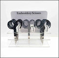 Embroidery Scissors Black & White ~ 3 3/4" ~ Flat Handles, Black with White Dots, Black and White ZigZags, or Black with White Circles