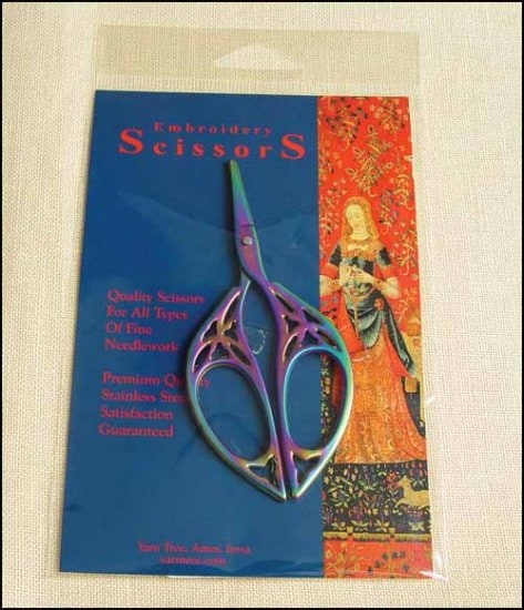Rainbow Butterfly Embroidery Scissors ~ 4 1/4" with Large Finger Holes