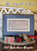 1897 Schoolhouse Samplers "The City of Lights ~ Hermance Jamet, 17 7bre, 1887 ~ Paris" Counted Cross Stitch Pattern, EXPO EXCLUSIVE