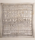 MODERN FOLK Embroidery "Ellen Hooker 1843 ~ A Black Alphabet Sampler" Counted Cross Stitch Pattern, Chart, Pattern Only