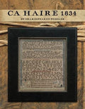 SHAKESPEARE'S PEDDLER "CA Haire 1834" Counted Cross Stitch Pattern, Reproduction Sampler, by Theresa Venette, Pattern Only