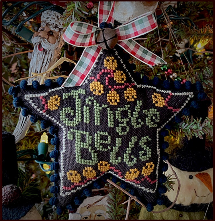 TERESA KOGUT'S Creative Whims "Jingle Bells Star Ornament" • Counted Cross Stitch Pattern • Christmas, Pattern Only