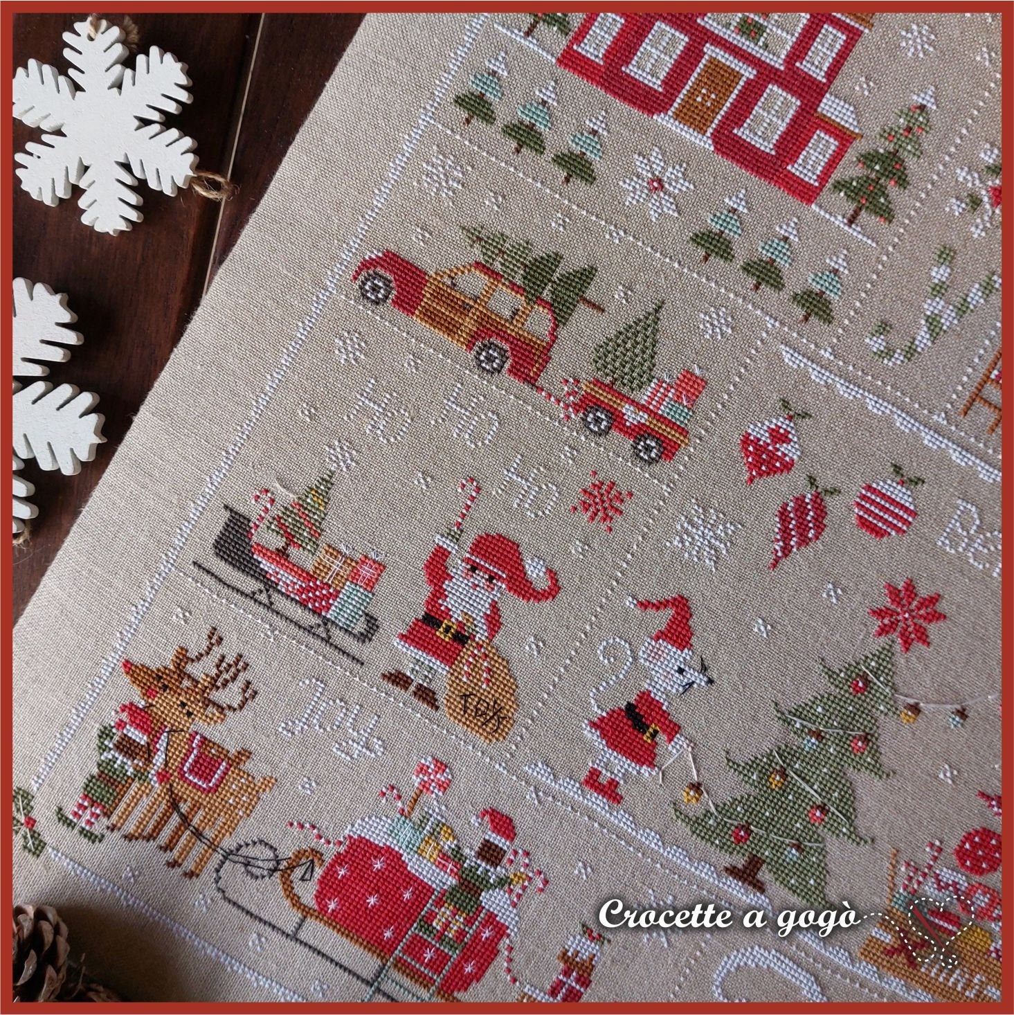 Crocette A Gogo  "WAITING FOR CHRISTMAS"  Counted Cross Stitch Pattern  Chart, Italy, Paper Pattern