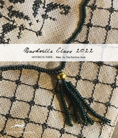The PRIMITIVE HARE "Renaissance Historical Purse KIT" Counted Cross Stitch Pattern, Chart, Limited Edition ~ Nashville 2022
