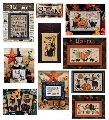 TERESA KOGUT'S Creative Whims "Hello Halloween Book"  11 Charts Included  Cross Stitch Pattern  Halloween, Expo 2022 Release,
