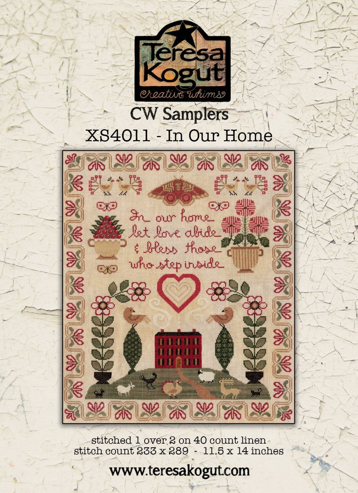 TERESA KOGUT'S Creative Whims "In Our Home"  Counted Cross Stitch Pattern  Creative Whims, Sampler, Expo 2022 Release, Pattern Only