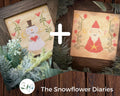 THE SNOWFLOWER DIARIES "Santa & Snowman" Counted Cross Stitch Pattern, Chart, By Maja Matyas Szilagyi from Budapest Hungary, Pattern Only