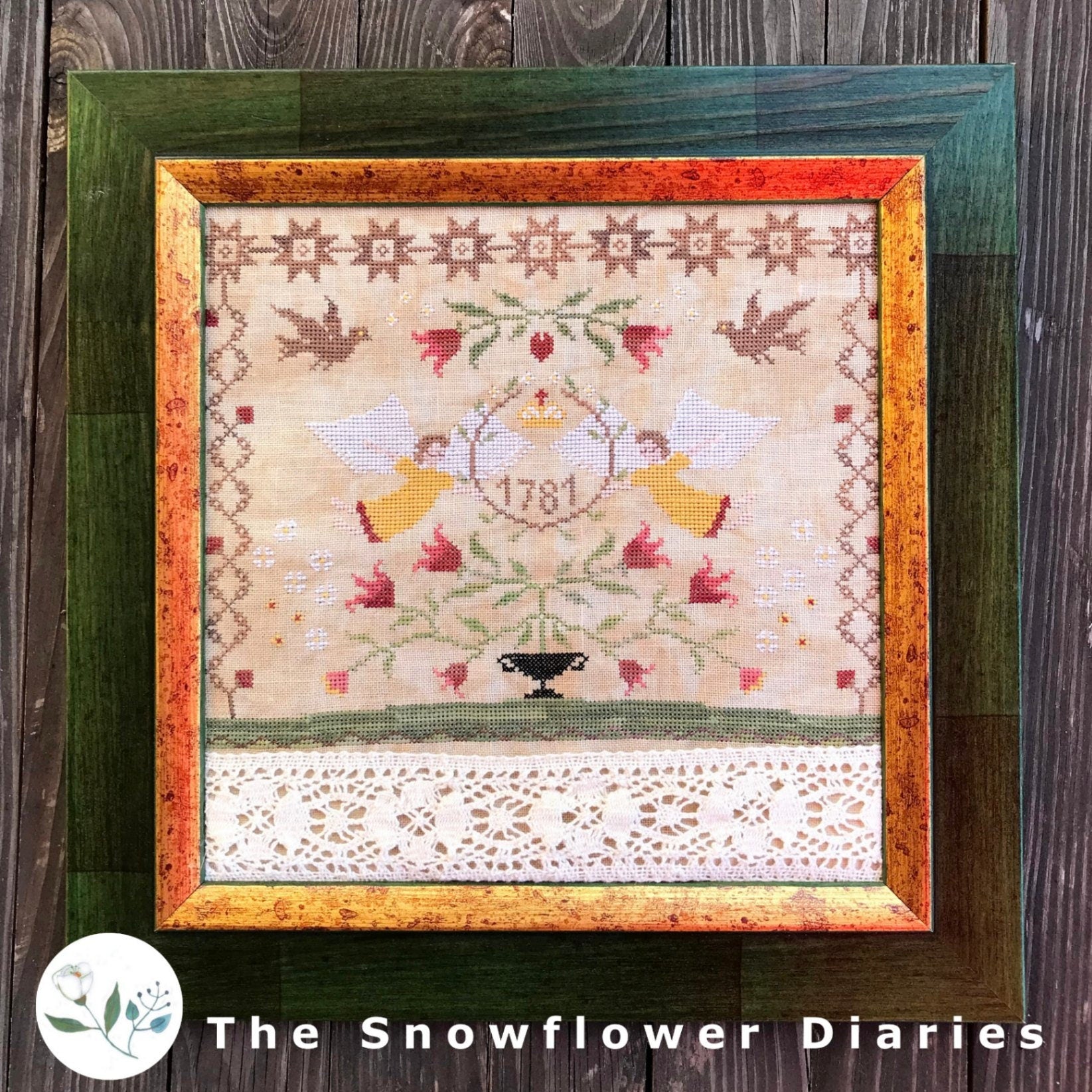 THE SNOWFLOWER DIARIES "Never Alone" Counted Cross Stitch Pattern, Chart, By Maja Matyas Szilagyi from Budapest Hungary, Pattern Only