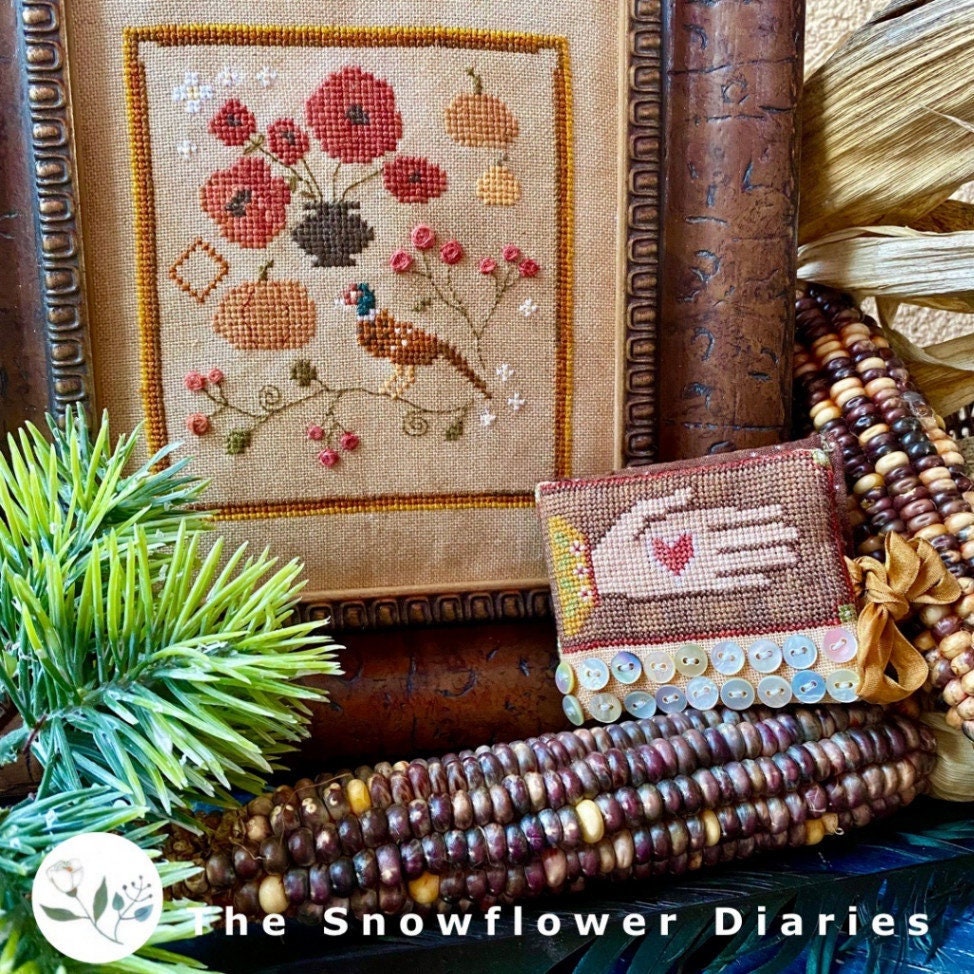 THE SNOWFLOWER DIARIES "Autumn Vibes" Counted Cross Stitch Pattern, Chart, By Maja Matyas Szilagyi from Budapest Hungary, Pattern Only