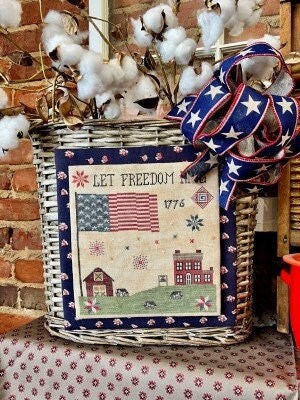 SOUTHERN STITCHERS CO "Let Freedom Ring" Counted Cross Stitch Pattern, Chart, American Flag, Pattern Only