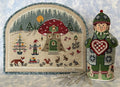 THE NEEDLE'S NOTION "Elf Land" Counted Cross Stitch Pattern, Chart, Farm Design, Winter, Christmas, Pattern Only