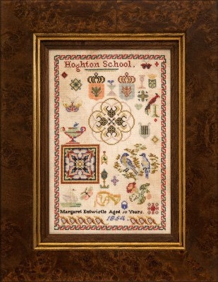 Hands Across The Sea Samplers  "Margaret Entwistle 1854"  English Reproduction Sampler  Counted Cross Stitch Pattern  Pattern Only