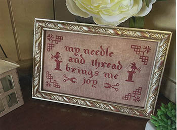 FROG COTTAGE DESIGNS "Brings Joy" Counted Cross Stitch Pattern, Chart, Sampler, Expo 2022 Release, Pattern Only