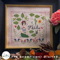 THE SNOWFLOWER DIARIES "Frida Forever" Counted Cross Stitch Pattern, By Maja Matyas Szilagyi from Budapest Hungary, Pattern Only