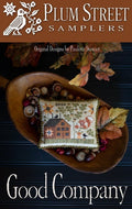PLUM STREET SAMPLERS "Good Company" Counted Cross Stitch Pattern/Chart, Fox, Autumn, Pumpkin, Garden, Acorns, Pattern Only