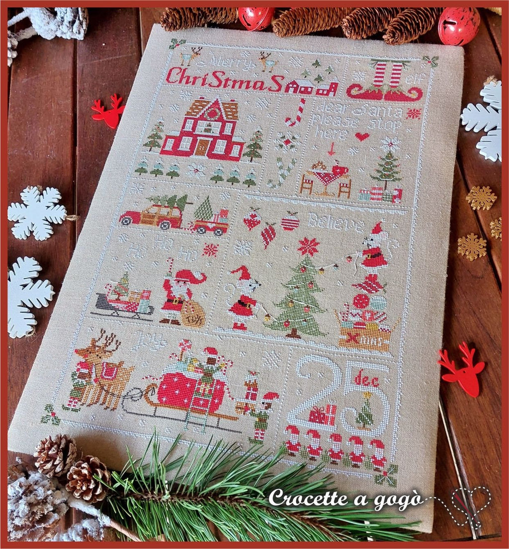 Crocette A Gogo  "WAITING FOR CHRISTMAS"  Counted Cross Stitch Pattern  Chart, Italy, Paper Pattern