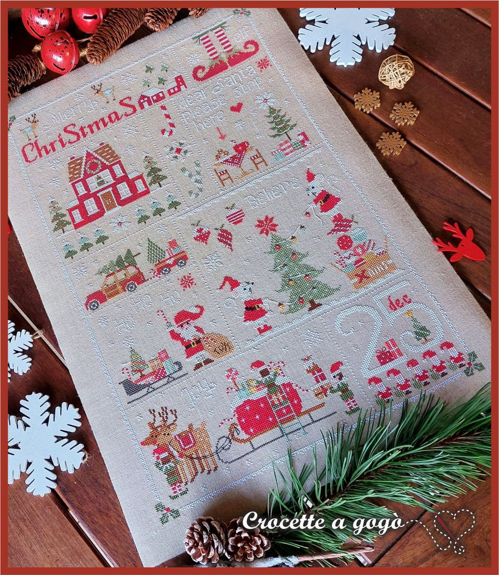 Crocette A Gogo  "WAITING FOR CHRISTMAS"  Counted Cross Stitch Pattern  Chart, Italy, Paper Pattern
