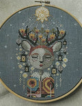 BARBARA ANA DESIGNS "Deer Dreams" Counted Cross Stitch Pattern, Chart, Dreaming Girls Series, Paper Pattern