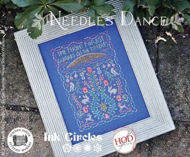 INK CIRCLES "Needles Dance" Counted Cross Stitch Pattern, A Collaborative Design with HOD & Summer House, Chart, Pattern Only