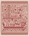 INK CIRCLES "The Big Red Ship of Life" Counted Cross Stitch Pattern, Chart, Sampler, Pattern Only
