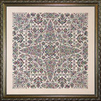 INK CIRCLES "Star of Sumatra" Counted Cross Stitch Pattern, Chart, Antique Motifs from Indonesia, Pattern Only