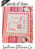 SOUTHERN STITCHERS CO. "Words of Hope" Counted Cross Stitch Pattern, Chart, Pattern Only