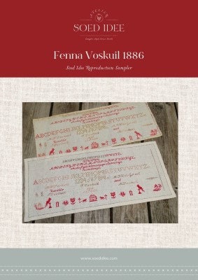 Atelier Soed Idee "FENNA VOSKUIL 1886" Counted Cross Stitch Pattern, Chart, Reproduction Sampler, Pattern Only