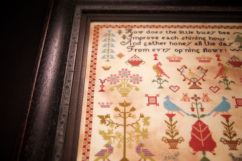 Hands Across The Sea Samplers  "Amanda Malviney Brown 1844"  English Reproduction Sampler  Counted Cross Stitch Pattern  Pattern Only