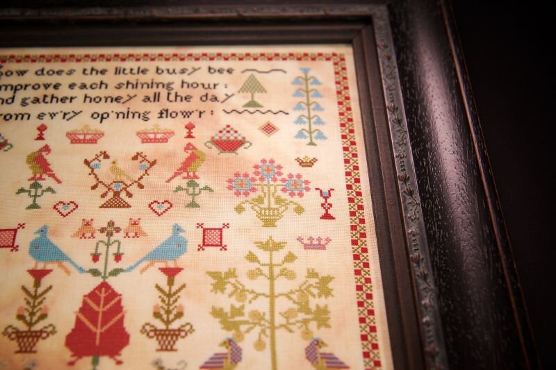 Hands Across The Sea Samplers  "Amanda Malviney Brown 1844"  English Reproduction Sampler  Counted Cross Stitch Pattern  Pattern Only