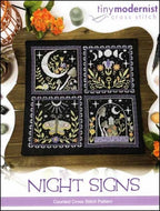 TINY MODERNIST "Night Signs" Counted Cross Stitch Pattern, Expo 2022 Exclusive, Pattern Only