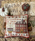 Pansy Patch Quilts and Stitchery "Chrysanthemum House" Counted Cross Stitch Pattern, Autumn, Pattern Only
