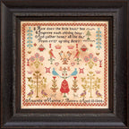 Hands Across The Sea Samplers  "Amanda Malviney Brown 1844"  English Reproduction Sampler  Counted Cross Stitch Pattern  Pattern Only