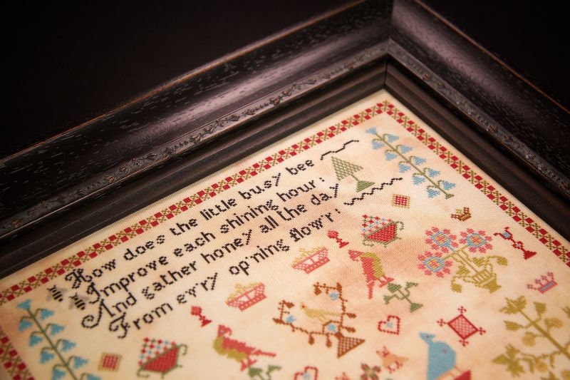 Hands Across The Sea Samplers  "Amanda Malviney Brown 1844"  English Reproduction Sampler  Counted Cross Stitch Pattern  Pattern Only