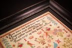 Hands Across The Sea Samplers  "Amanda Malviney Brown 1844"  English Reproduction Sampler  Counted Cross Stitch Pattern  Pattern Only
