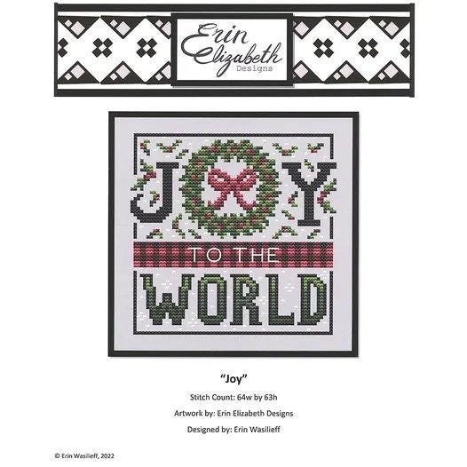 SHANNON CHRISTINE DESIGNS "Joy" Counted Cross Stitch Pattern by Erin Elizabeth, Chart, Pattern Only