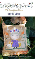 THE SNOWFLOWER DIARIES "Corgi Love" Counted Cross Stitch Pattern, Chart, By Maja Matyas Szilagyi from Budapest Hungary, Pattern Only