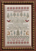 BLUE RIBBON DESIGNS "Poinsettias & Pines" Counted Cross Stitch Pattern, Chart, Christmas, Winter, Sampler, Pattern Only