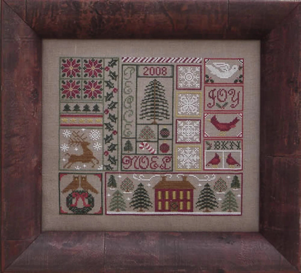 BLUE RIBBON DESIGNS "Peppermint Twist"  Counted Cross Stitch Pattern   Christmas, Reindeer, Paper Pattern