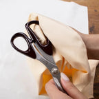 COHANA “Seki Sewing Shears w Tamenuri (Brown) Lacquered Handles ~ Golden Tassel, Stainless Steel Blades w Leather Case, Scissors, Japan