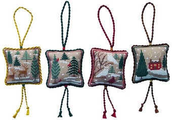 BLUE RIBBON DESIGNS "Winter White Woodland"  Counted Cross Stitch Pattern  Christmas, Reindeer, Paper Pattern