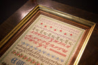 Hands Across The Sea Samplers  "Emily Wildhack 1874"  English Reproduction Sampler  Counted Cross Stitch Pattern  Printed Booklet