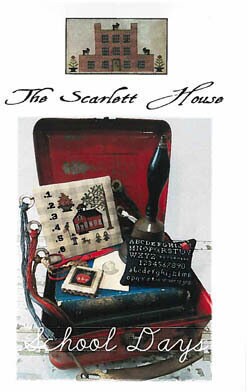 THE SCARLETT HOUSE "School Days" Counted Cross Stitch Pattern, Sampler, Chart, Pattern Only