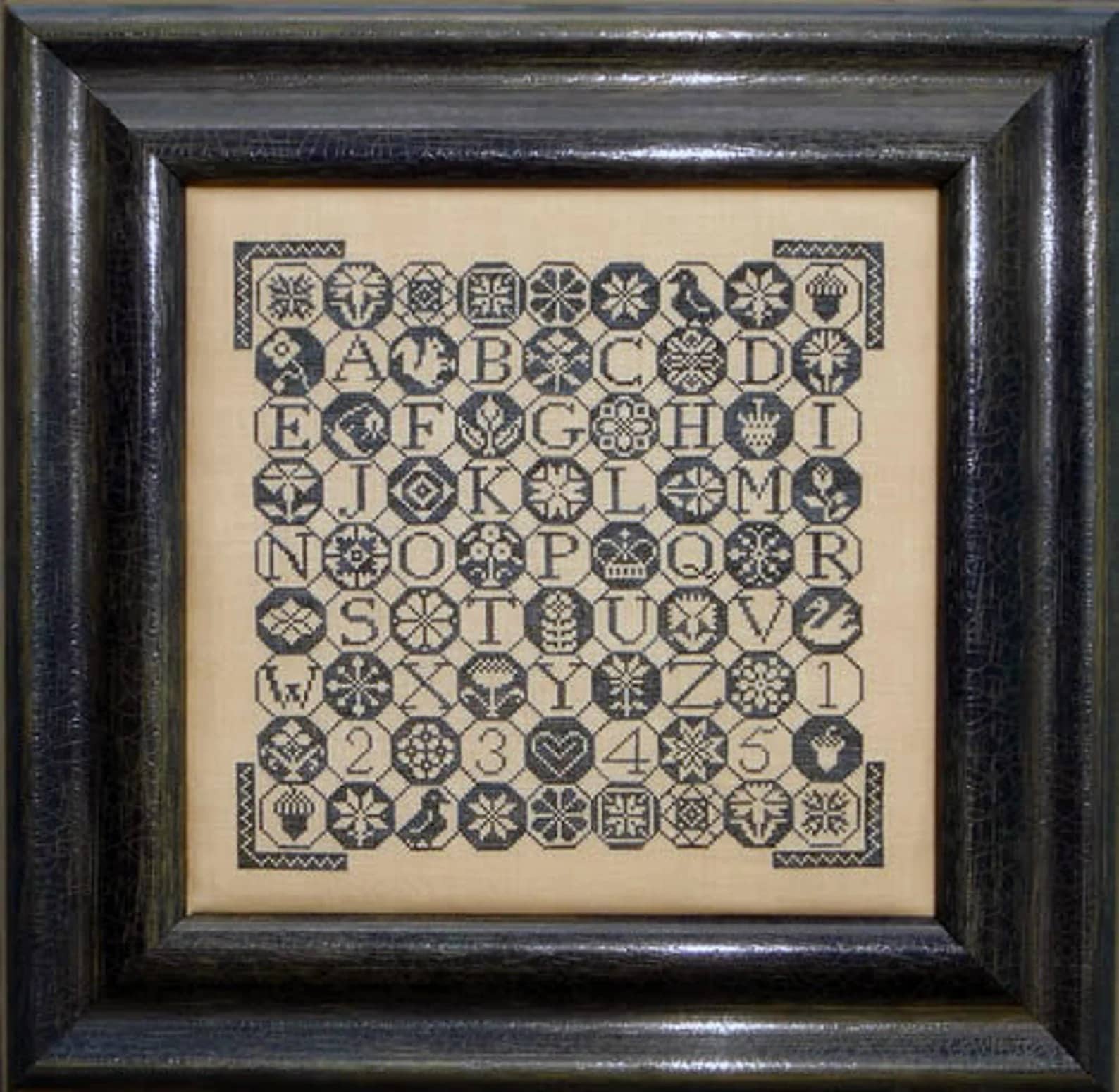 BLUE RIBBON DESIGNS "A Little Quakeresque"  Counted Cross Stitch Pattern, Chart, Pattern Only