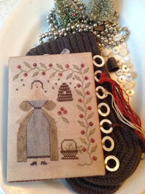 STACY NASH PRIMITIVES "Winter Beekeeper Thread Board" Counted Cross Stitch Pattern, Chart, Pattern Only