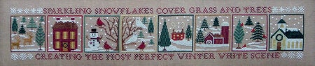 BLUE RIBBON DESIGNS "Winter White Woodland"  Counted Cross Stitch Pattern  Christmas, Reindeer, Paper Pattern