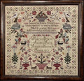 The SCARLETT HOUSE "Martha Evans 1879"  Counted Cross Stitch Pattern  Sampler, Chart, Pattern Only