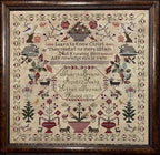 The SCARLETT HOUSE "Martha Evans 1879"  Counted Cross Stitch Pattern  Sampler, Chart, Pattern Only