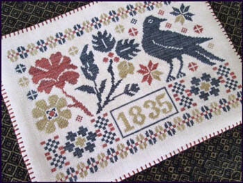 THE SCARLETT HOUSE "Coverlet Candle Mat" Counted Cross Stitch Pattern, Chart, Sampler, Pattern Only