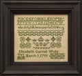 Hands Across the Sea Samplers "Elizabeth Garrod 1799" Counted Cross Stitch Pattern, Booklet, English Reproduction Sampler, Pattern Only